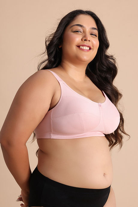 Zivame True Curv Double Layered Non Wired Full Coverage Super Support Bra - Silver Pink — image 3